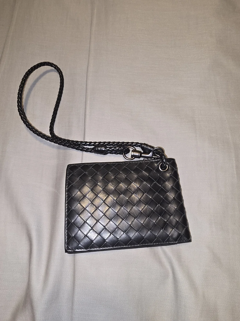 Bottega Veneta Intrecciato Leather Wallet on a Rare Braided Leather Strap, COA